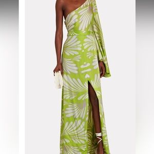 ALEXIS Lio One-Shoulder Satin Maxi Dress